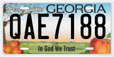 GA license plate QAE7188