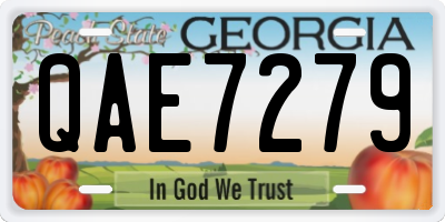 GA license plate QAE7279