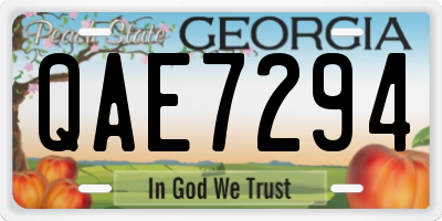 GA license plate QAE7294