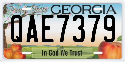 GA license plate QAE7379