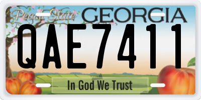 GA license plate QAE7411
