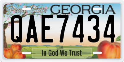 GA license plate QAE7434