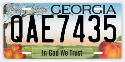 GA license plate QAE7435