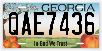 GA license plate QAE7436