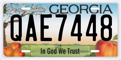 GA license plate QAE7448