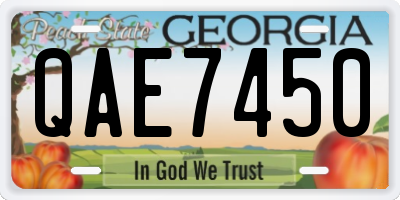 GA license plate QAE7450