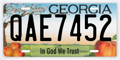 GA license plate QAE7452