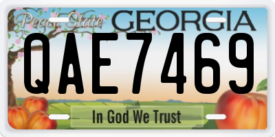 GA license plate QAE7469