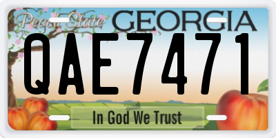 GA license plate QAE7471