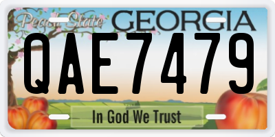 GA license plate QAE7479