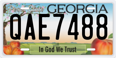GA license plate QAE7488