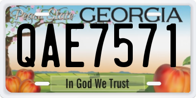 GA license plate QAE7571