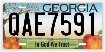 GA license plate QAE7591