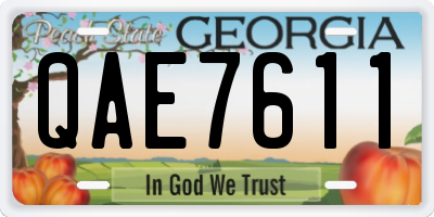 GA license plate QAE7611