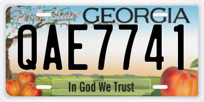 GA license plate QAE7741