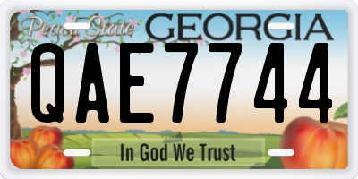 GA license plate QAE7744