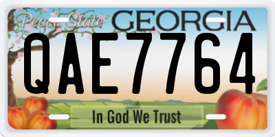 GA license plate QAE7764