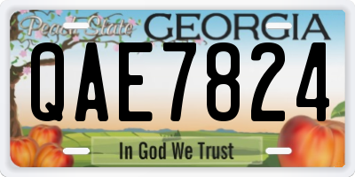GA license plate QAE7824