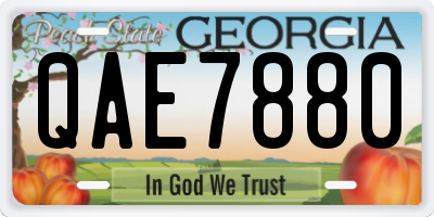GA license plate QAE7880