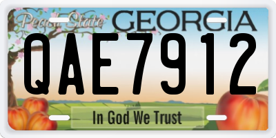 GA license plate QAE7912