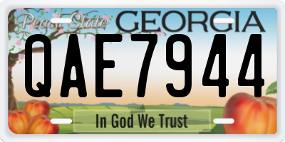 GA license plate QAE7944