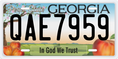 GA license plate QAE7959