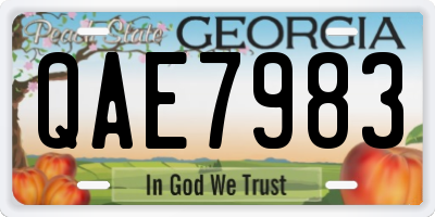 GA license plate QAE7983