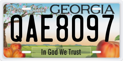 GA license plate QAE8097