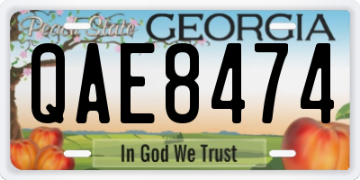 GA license plate QAE8474