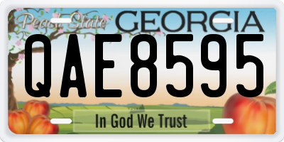 GA license plate QAE8595