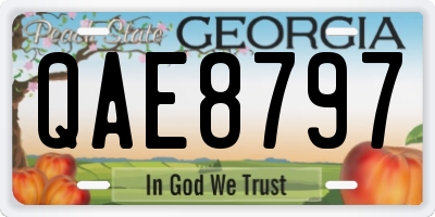 GA license plate QAE8797