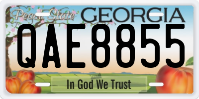 GA license plate QAE8855