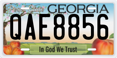 GA license plate QAE8856