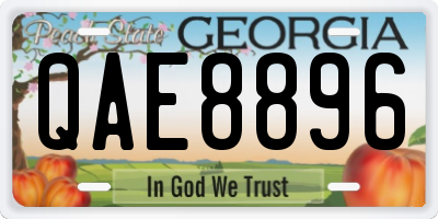 GA license plate QAE8896