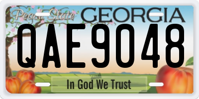 GA license plate QAE9048