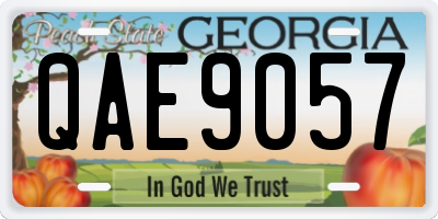 GA license plate QAE9057