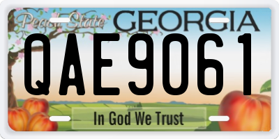 GA license plate QAE9061