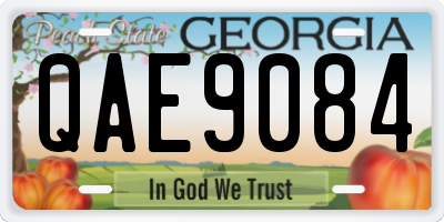 GA license plate QAE9084