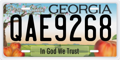 GA license plate QAE9268