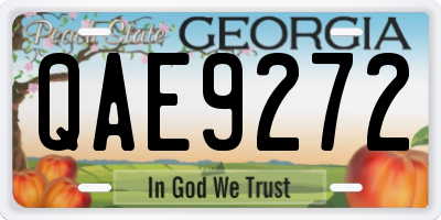 GA license plate QAE9272