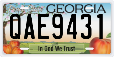 GA license plate QAE9431