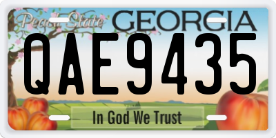 GA license plate QAE9435