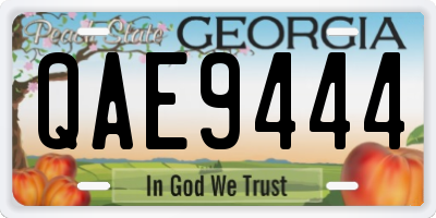 GA license plate QAE9444