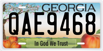 GA license plate QAE9468