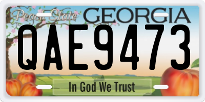 GA license plate QAE9473