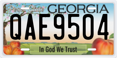 GA license plate QAE9504