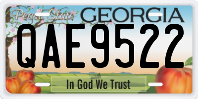 GA license plate QAE9522