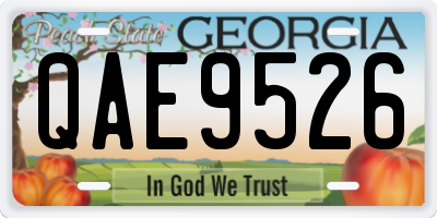 GA license plate QAE9526