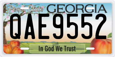 GA license plate QAE9552