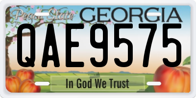 GA license plate QAE9575